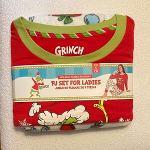 Dr. Seuss Grinch Red and Green Ladies PJ Set